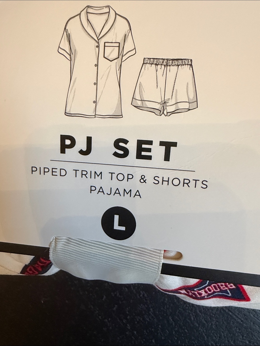 Tailgate Collection White & Red Star PJ Set football theme - Picture 5 of 5